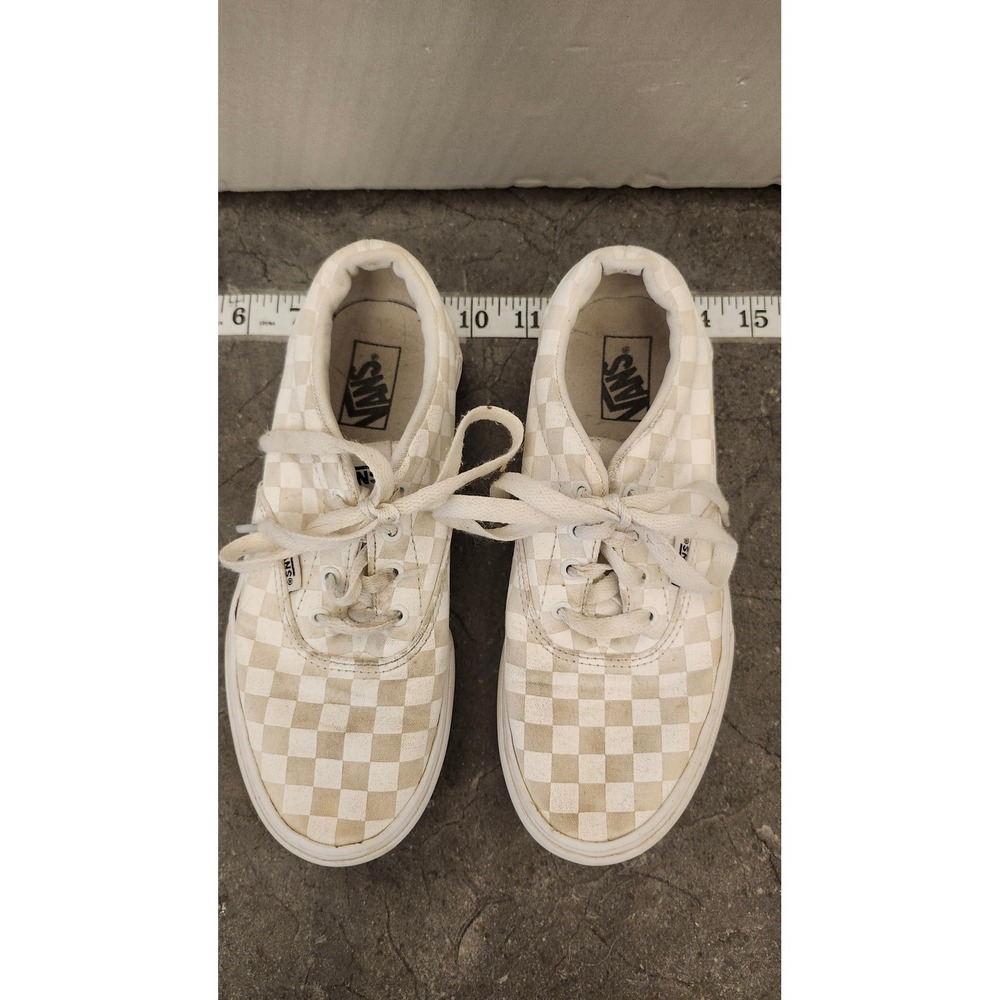 Vans Doheny White Checker Skate Shoes Youth Kids US 3.0 Classic Low‎ Top - Picture 2 of 8